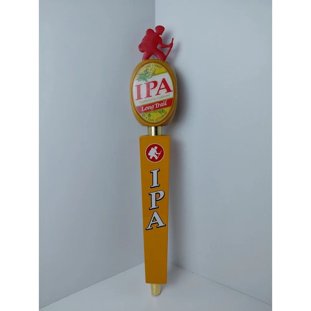 Long Trail Brewing Co. IPA Tap Handle Vermont Figurative Hiker‎ Beer BAR Mancave